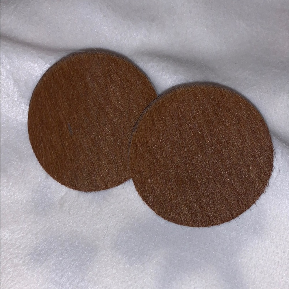 Real hide earrings